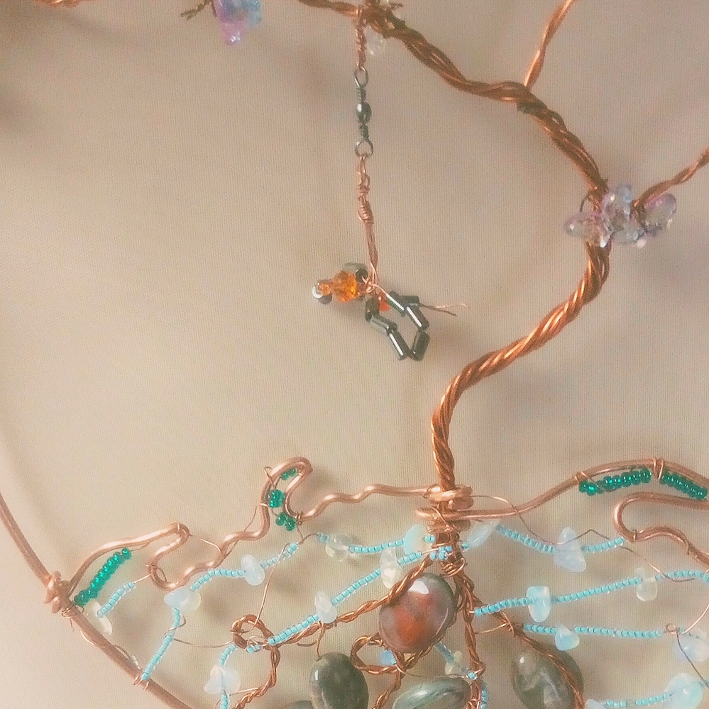 Hand Crafted Copper Tree of life Sun Cathcher - Picture 4 of 4